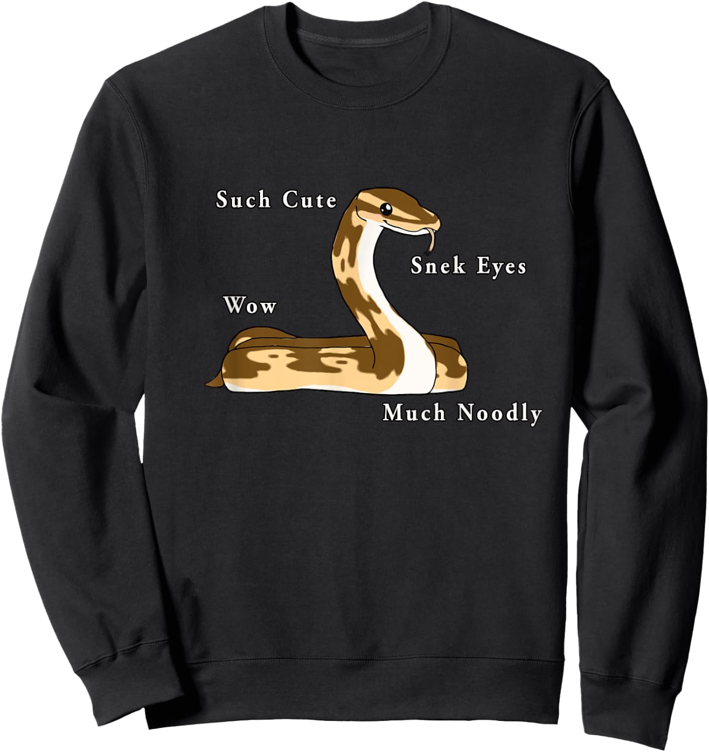 Cute Ball Python Snake Sweatshirt - Sweatshirt | Black