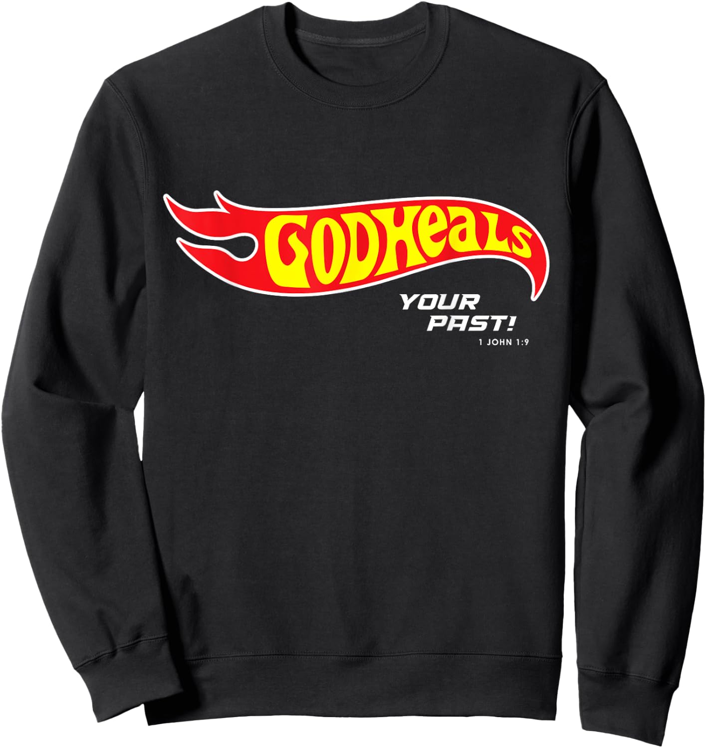 Christian Christmas gifts bible verse scriptures God Heals Sweatshirt - Sweatshirt | Black