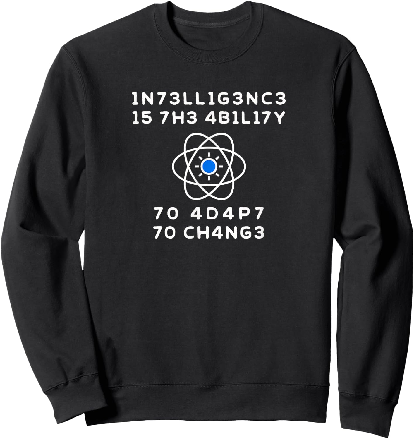 Clever Science Designs by Hallelujaa Intelligence-themed Black Cotton , Adult, , Short Sleeve, Small, Medium, 16.5 Neck, 33 Inch Sleeve, Classic Fit, Lightweight, Spring, Summer Sweatshirt - Sweatshirt | Black