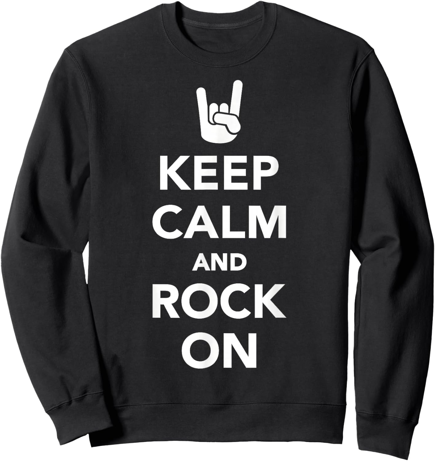 Keep calm and rock on Sweatshirt - Sweatshirt | Black