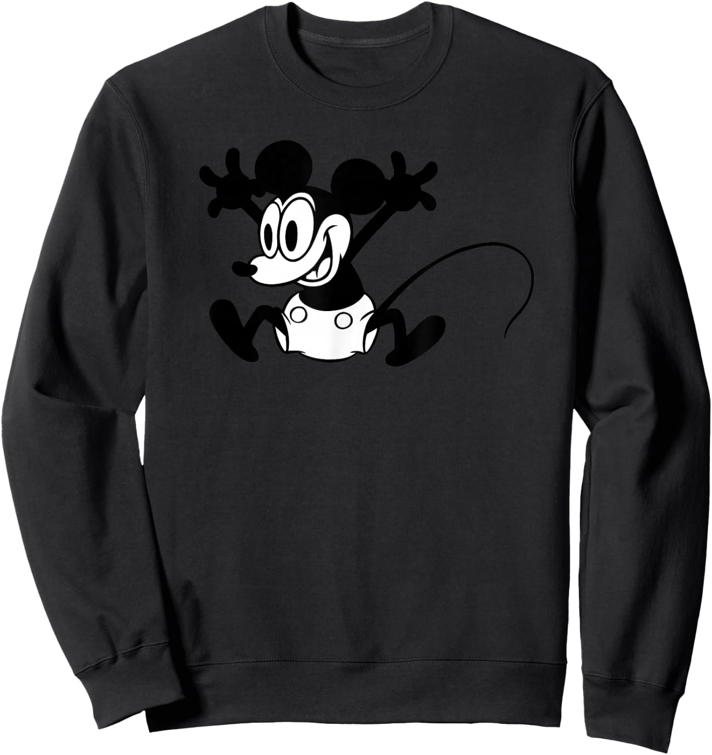 Disney - Classic Vintage Mickey Mouse Sweatshirt - Sweatshirt | Black