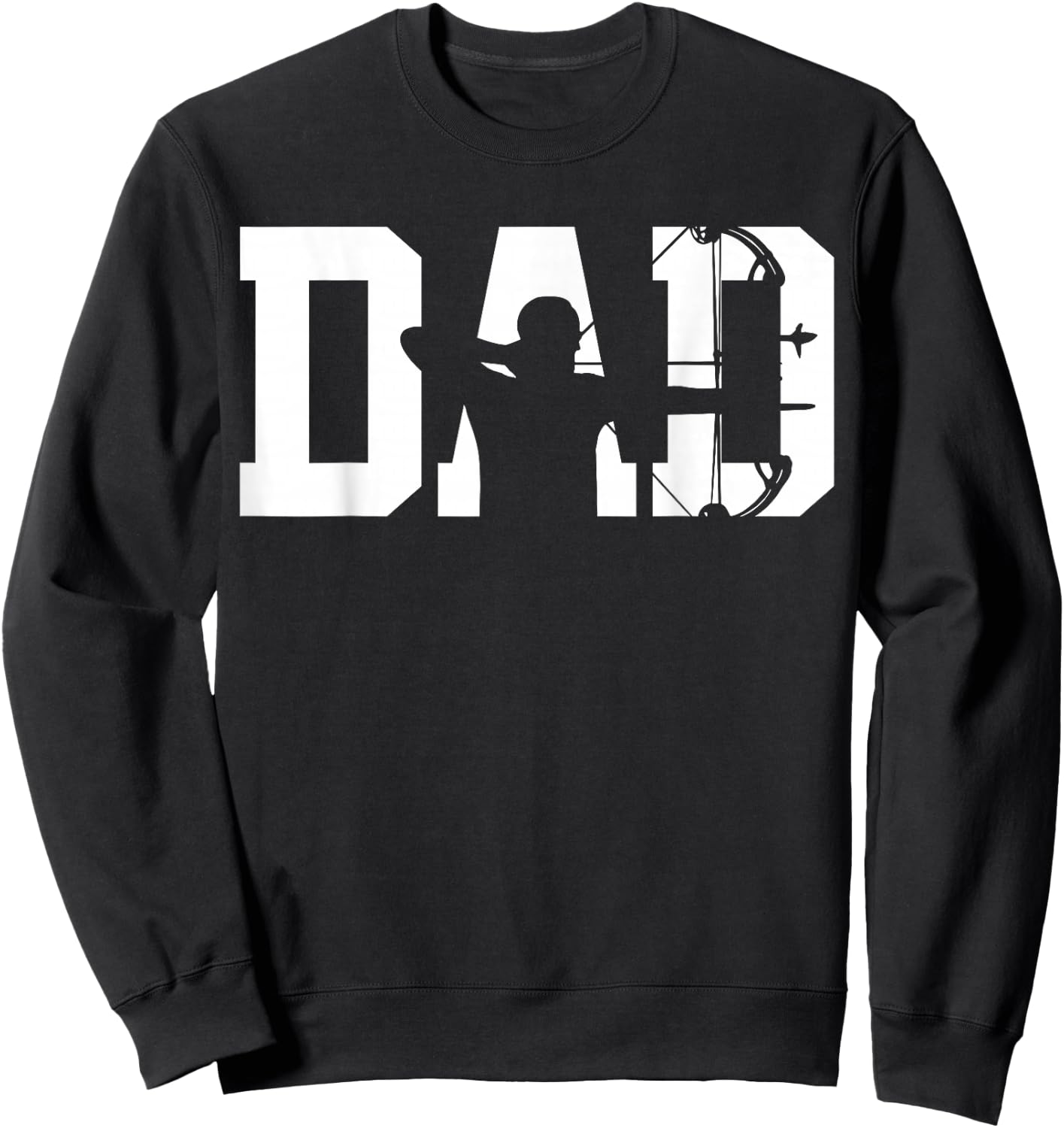 Archery Bow Hunting Dad Fathers Day Sweatshirt - Sweatshirt | Black