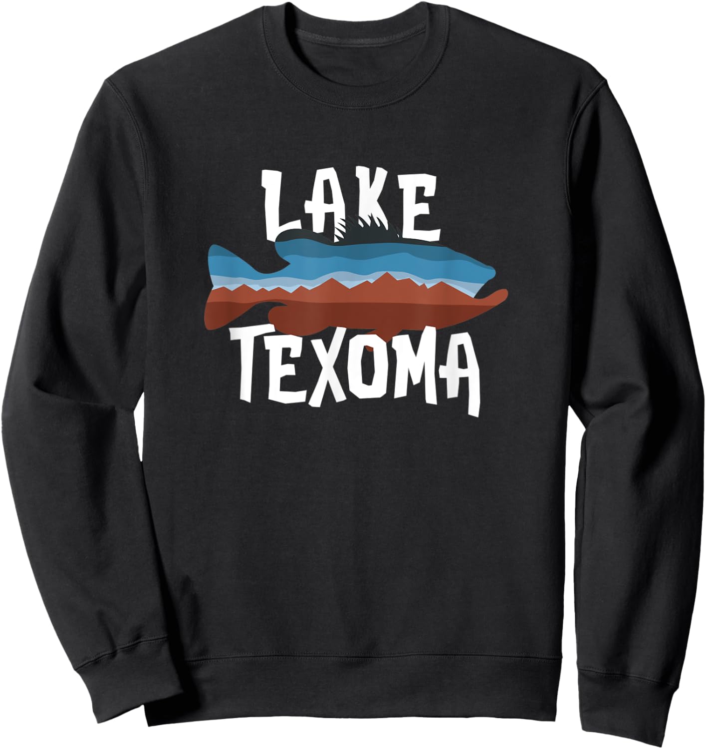 Lake Texoma Largemouth Bass Sweatshirt - Sweatshirt | Black