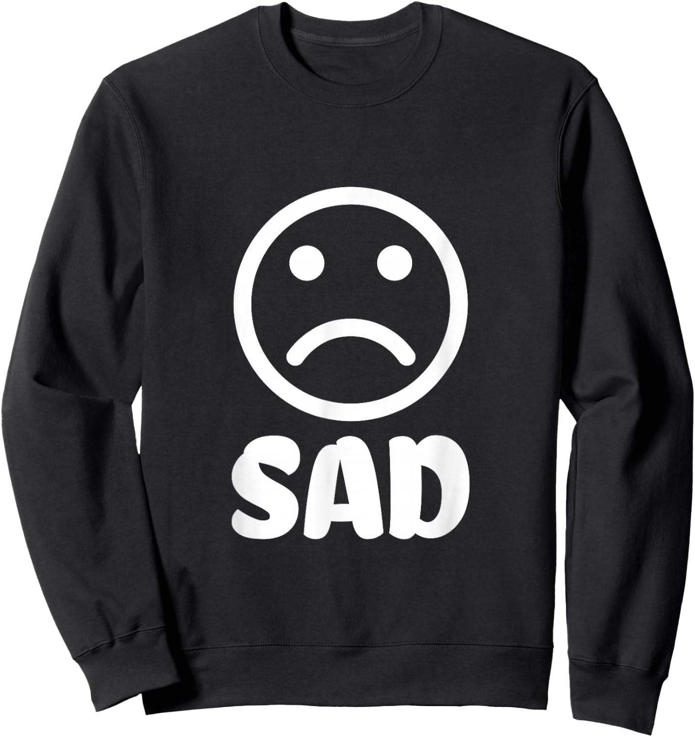 Sad Face Sweatshirt - Sweatshirt | Black