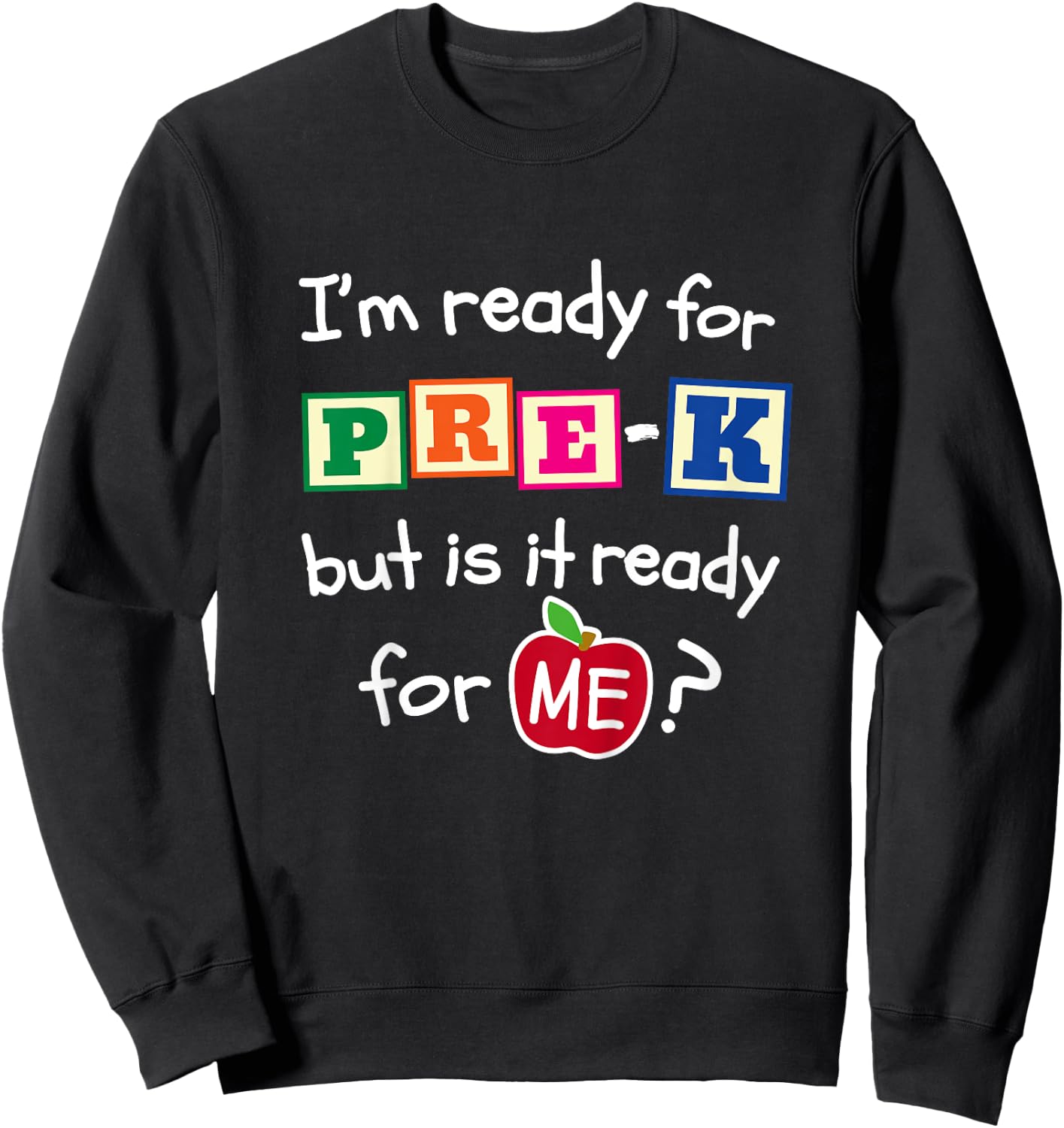 First Day of Pre-K Shirt Hello Boys Girls Back To School Sweatshirt - Sweatshirt | Black