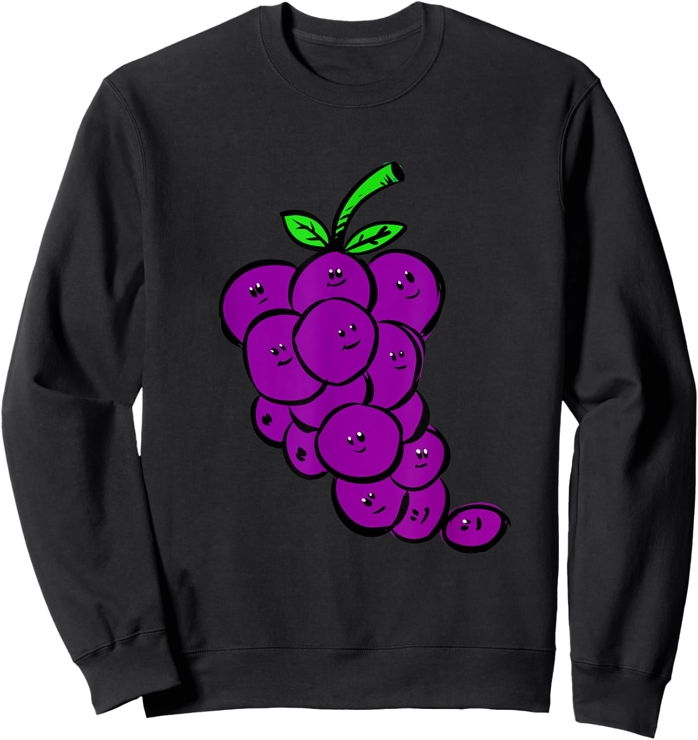 Funny Purple Grapes Vine Vineyard Fruit Gift Sweatshirt - Sweatshirt | Black