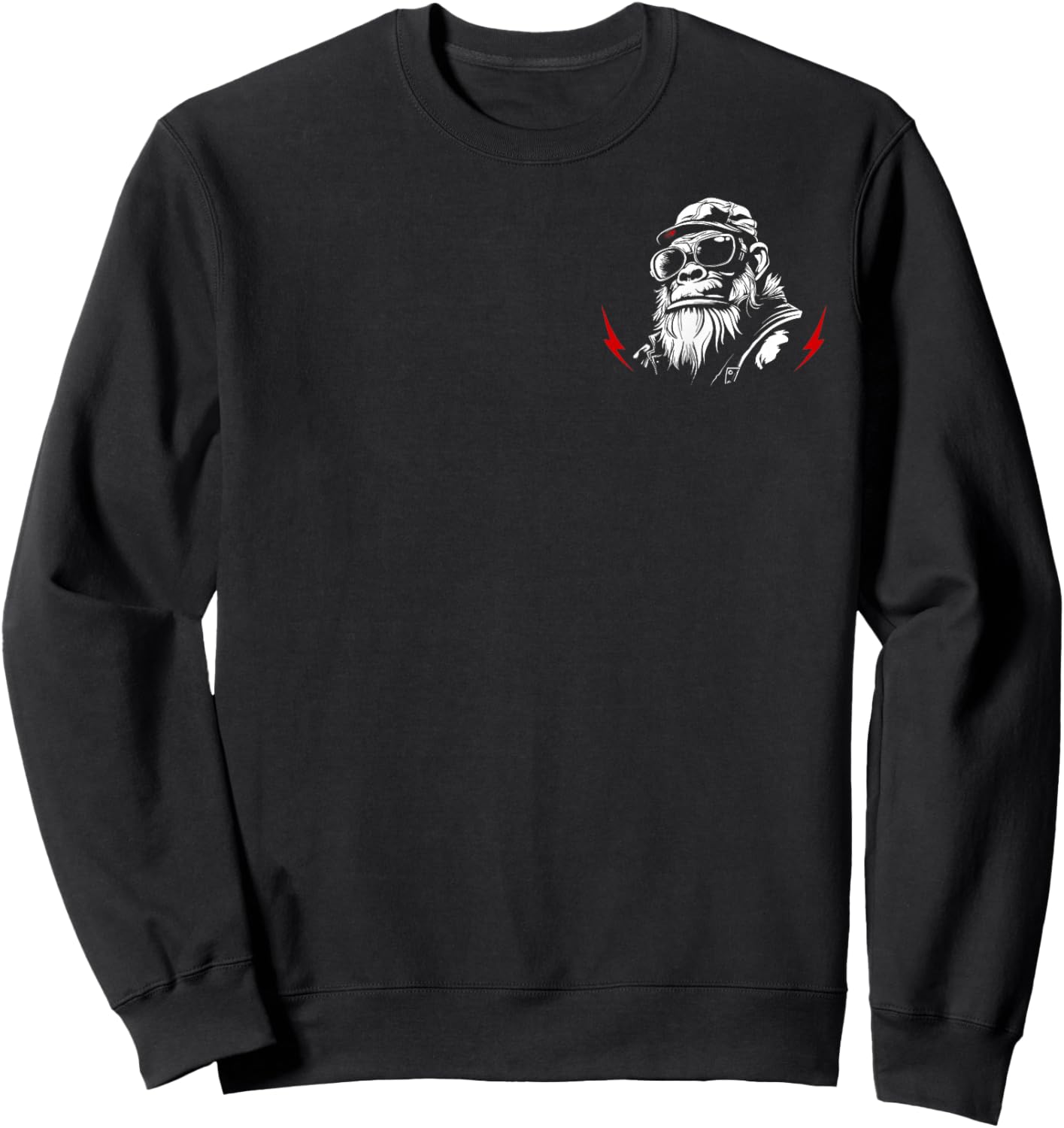(2 Sided) It's Weird Being The Same Age As Old People Monkey Sweatshirt - Sweatshirt | Black