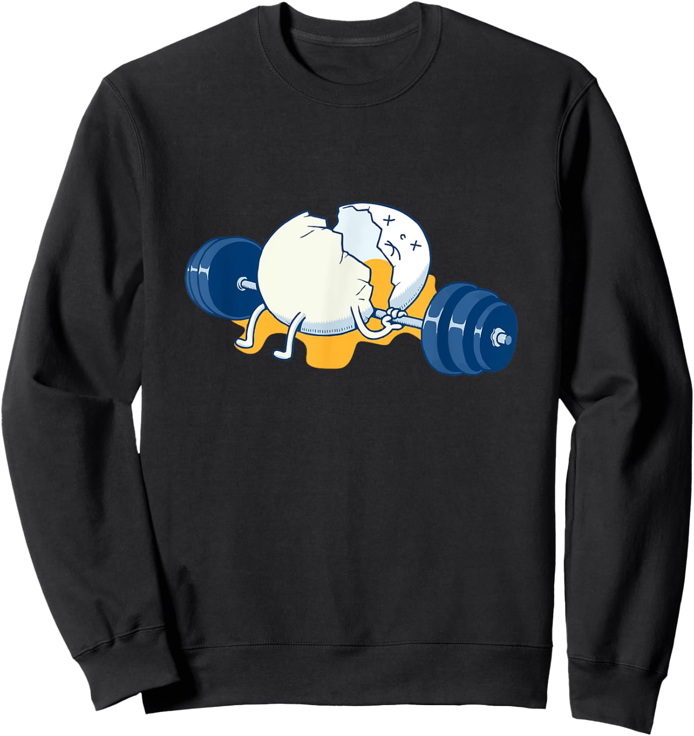 Weightlifting Accident Gym Funny Egg Sweatshirt - Sweatshirt | Black