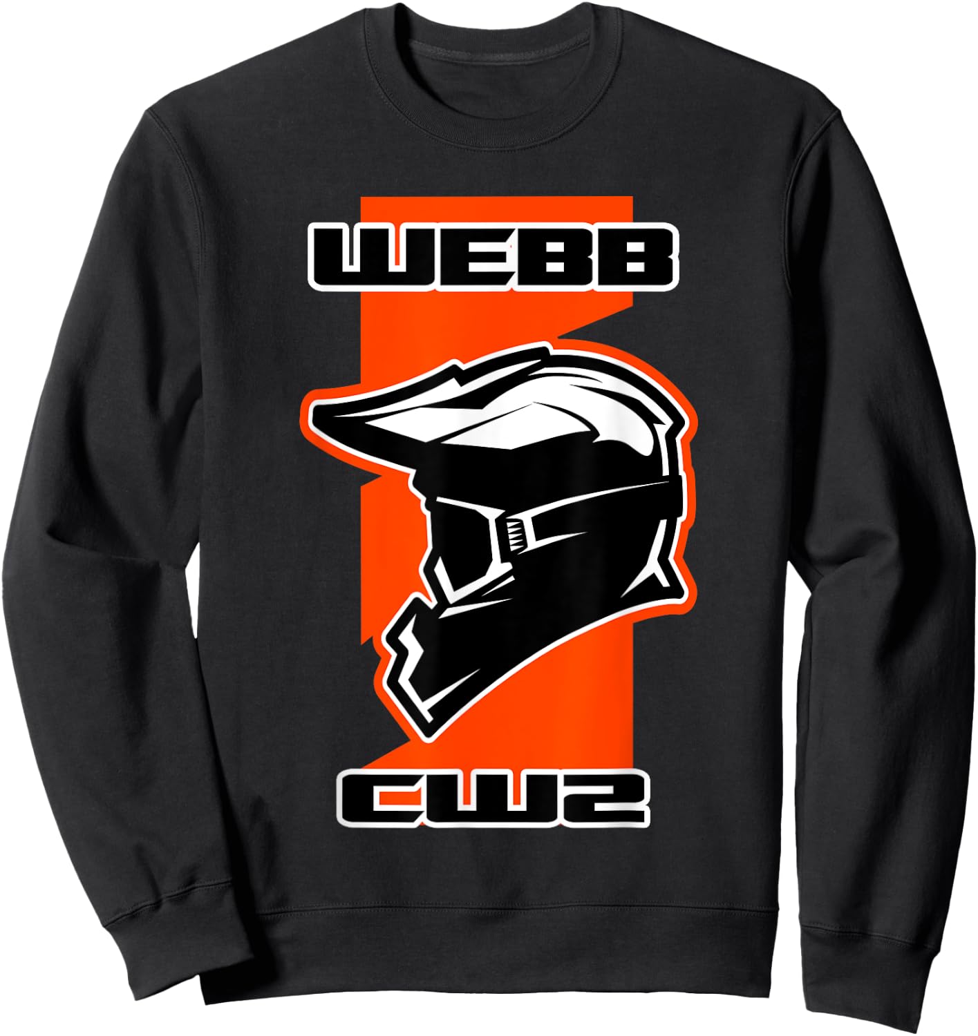 Webb Dirt Bike Racing Orange Sweatshirt - Sweatshirt | Black