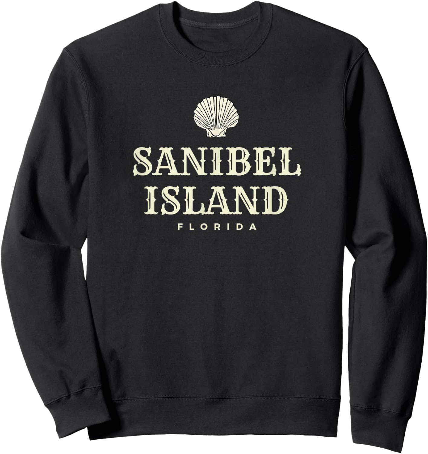 Sanibel Island , Ocean Shell Sanibel Florida Sweatshirt - Sweatshirt | Black