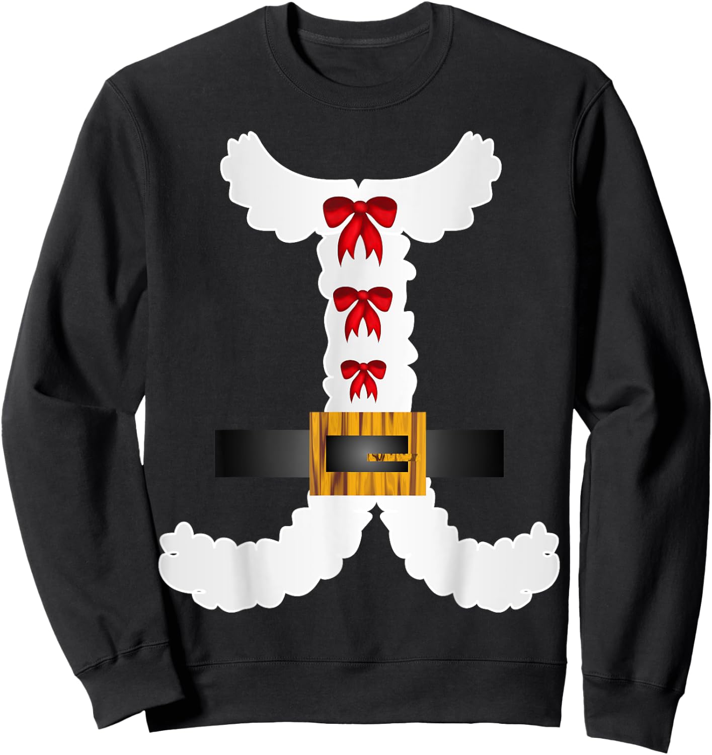 Cranberrysky Retro Cute Cartoon Christmas Mrs Claus - Women's Red Short Sleeve Classic Fit - Small Sweatshirt - Sweatshirt | Black