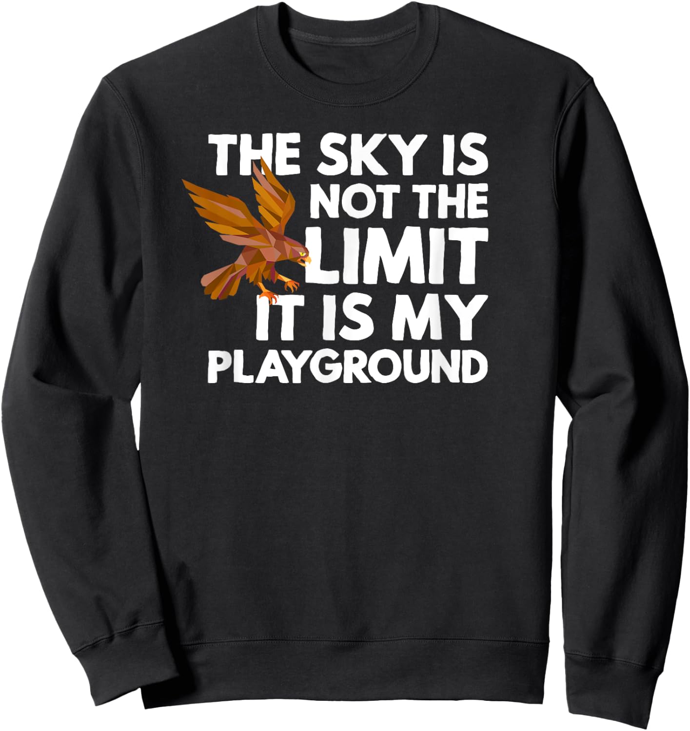 The Sky Is Not The Limit It Is My Playground - Falconry Hawk Sweatshirt - Sweatshirt | Black