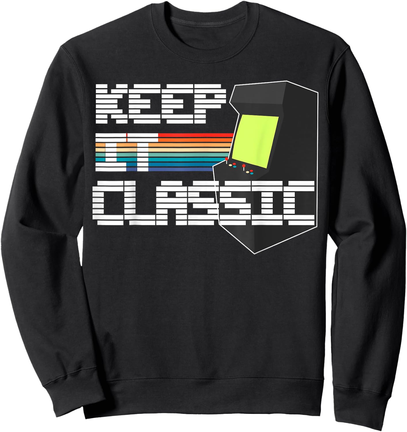 Retro Gamer Vintage Video Game 80s 8-Bit Gaming Classic Sweatshirt - Sweatshirt | Black
