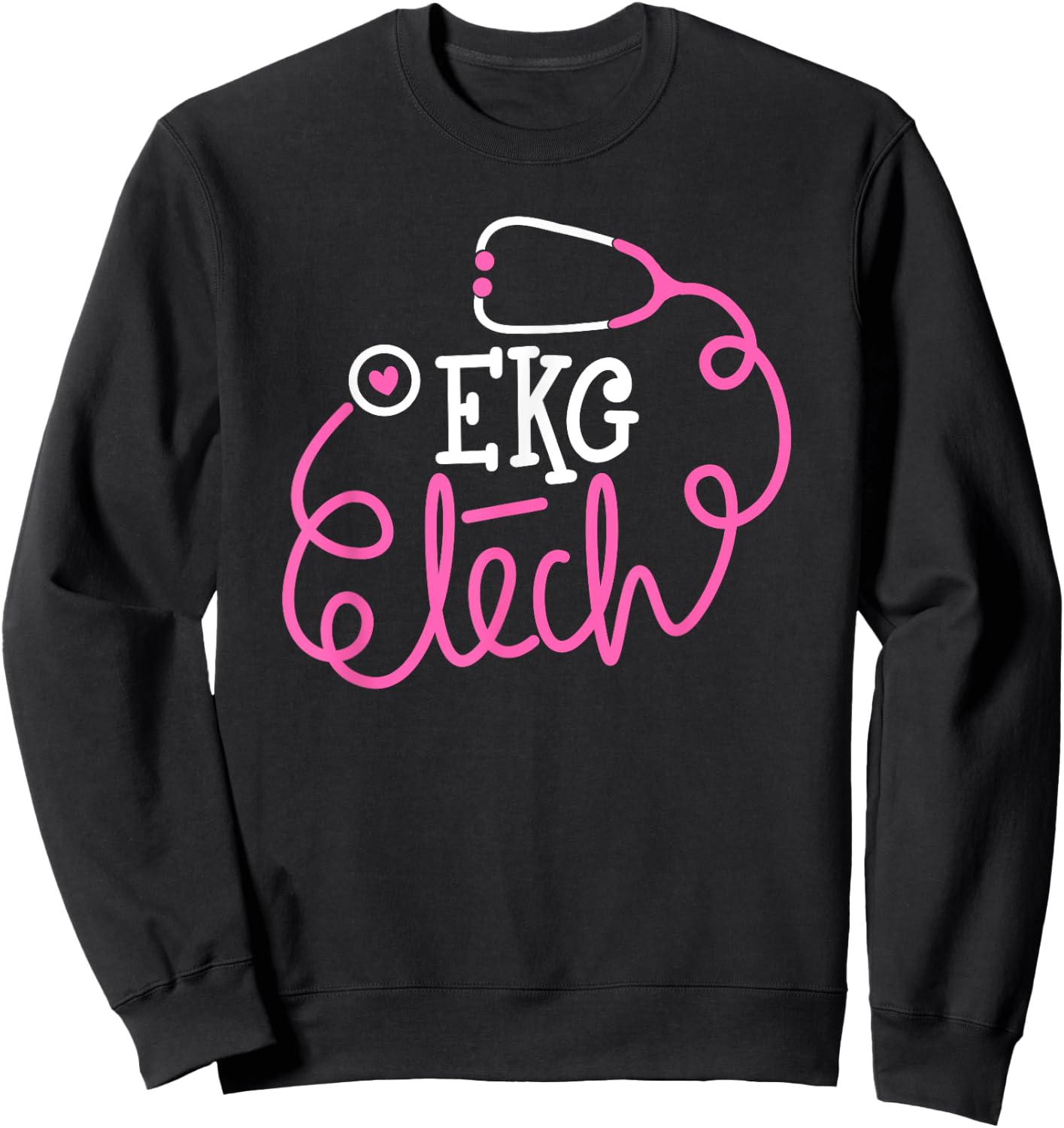 EKG Tech Shirt Electrocardiograph technologists technicians Sweatshirt - Sweatshirt | Black