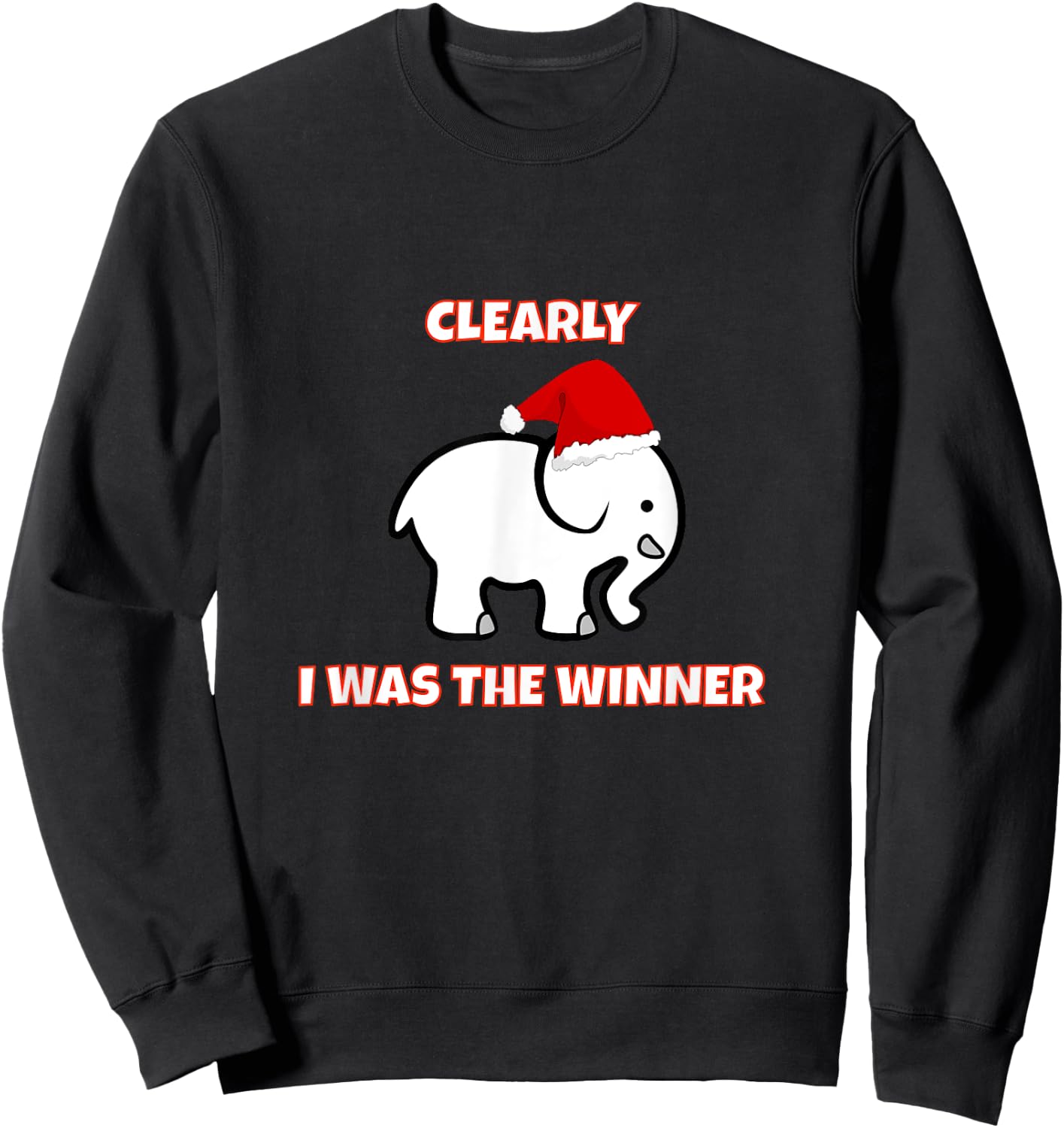White Elephant Christmas 2017 Gift Exchange Contest Sweatshirt - Sweatshirt | Black