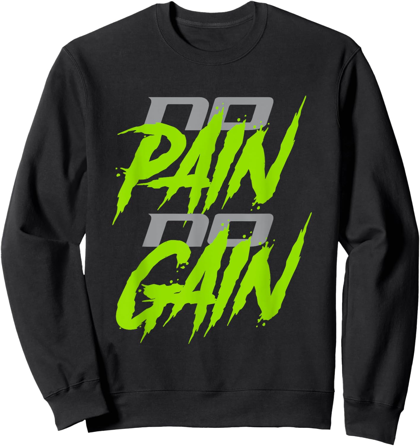 No Pain No Gain | Gym/Workout Sweatshirt - Sweatshirt | Black