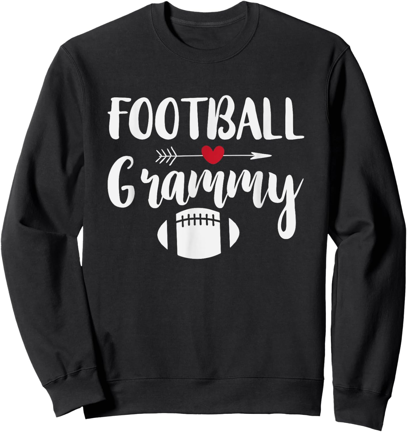 Football Grandma Shirt Sports Grandmother Grammy Gift Sweatshirt - Sweatshirt | Black