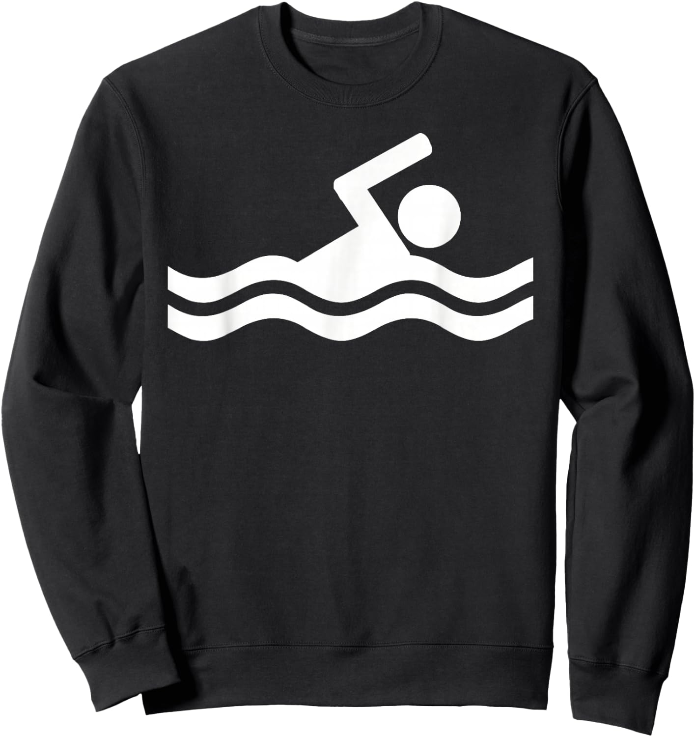 Swimming Logo Sweatshirt - Sweatshirt | Black