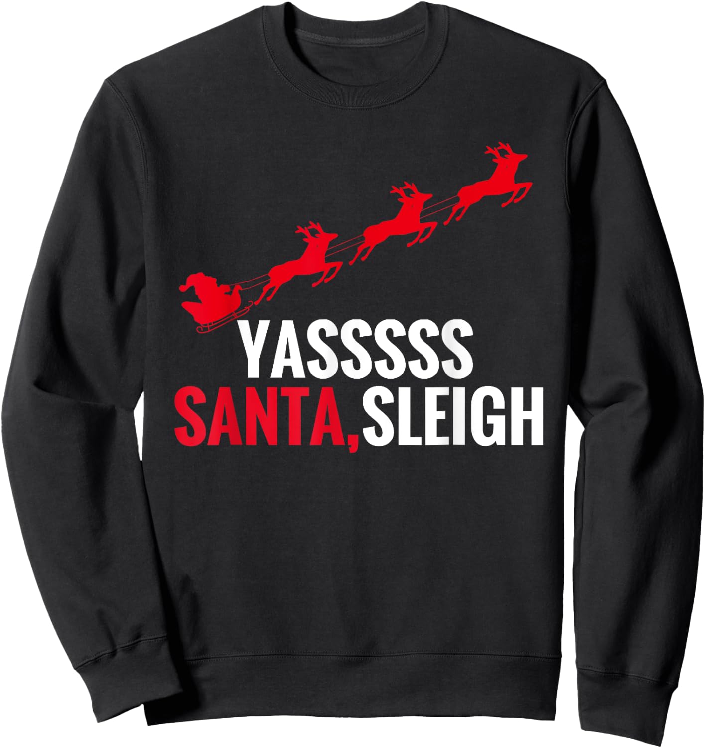 Yas Santa Sleigh Sweatshirt - Sweatshirt | Black