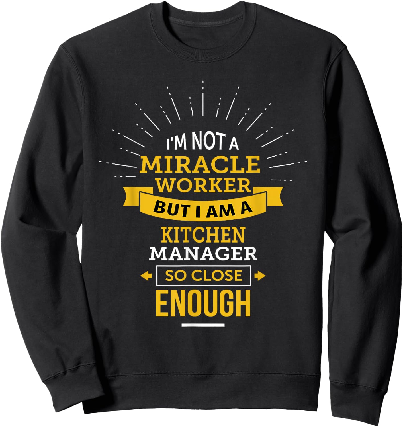 Funny Kitchen Manager Sweatshirt - Sweatshirt | Black