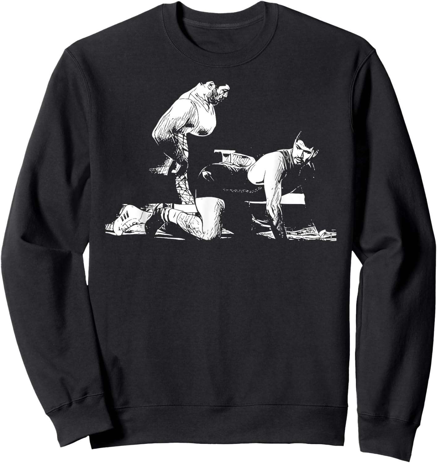 Hunks Wrestle Homoerotic Gay Art Erotica Sweatshirt - Sweatshirt | Black