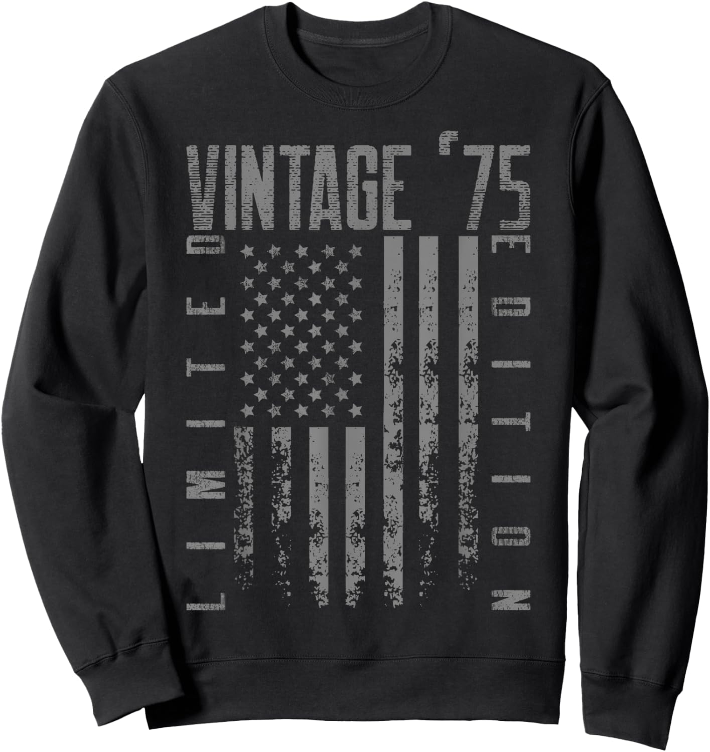US American Flag Limited Edition - Vintage 1975 Sweatshirt - Sweatshirt | Black