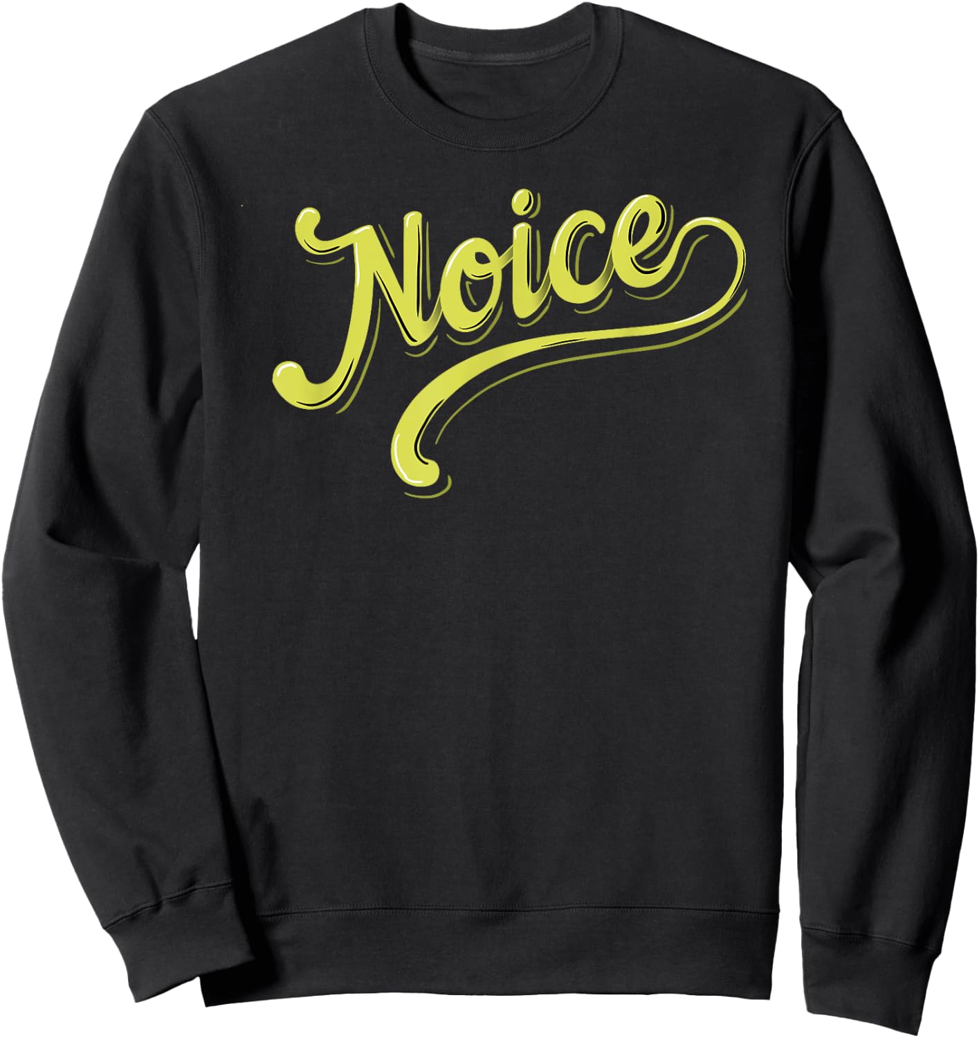 Noice Retro Lettering Sweatshirt - Sweatshirt | Black