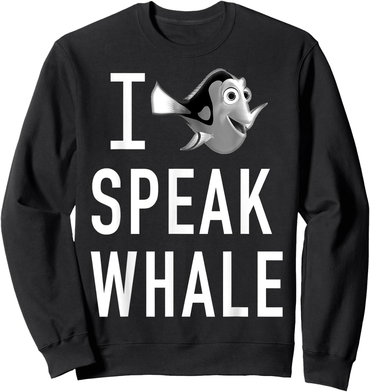 Disney Pixar Finding Dory I Speak Whale Bold Logo Sweatshirt - Sweatshirt | Black