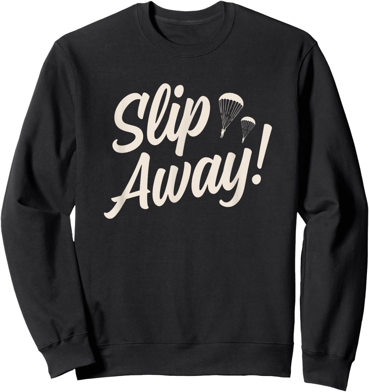 Slip Away! Vintage Paratrooper Sweatshirt - Sweatshirt | Black