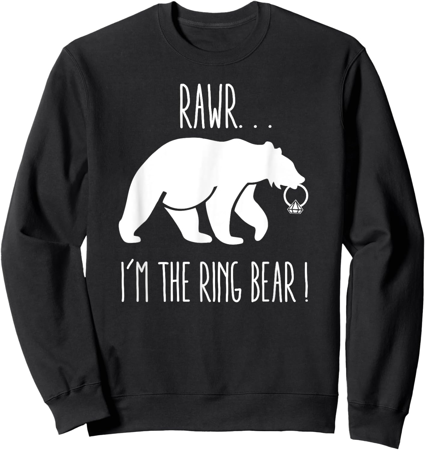 Cute Rehearsal Dinner Shirt for Ring Bearer Sweatshirt - Sweatshirt | Black