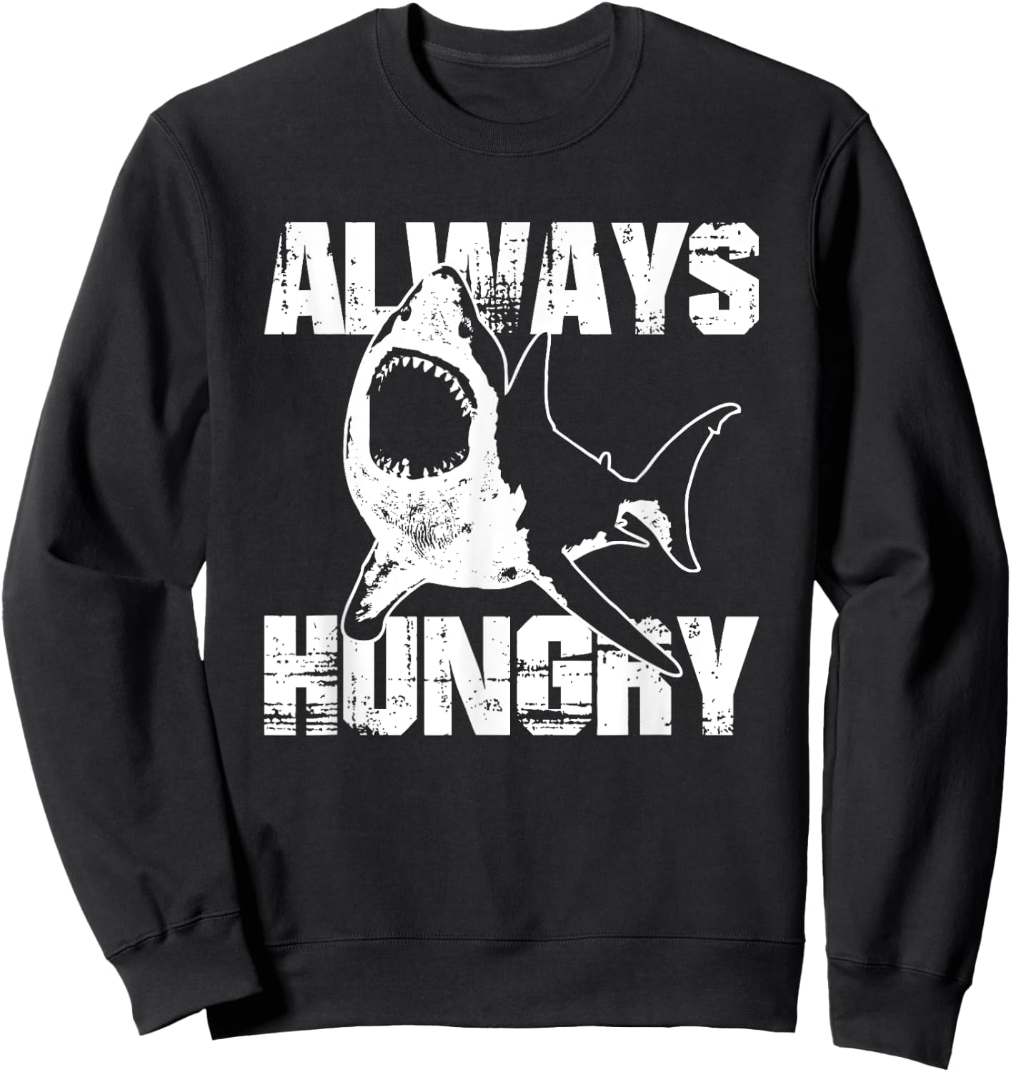 Shirts For Kids Always Hungry Shark Shirt Kids Clothes Sweatshirt - Sweatshirt | Black