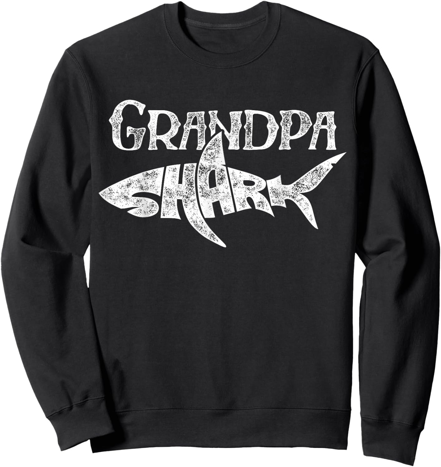 Grandpa Shark T Shirt Family Matching Men Jawsome Gifts Sweatshirt - Sweatshirt | Black