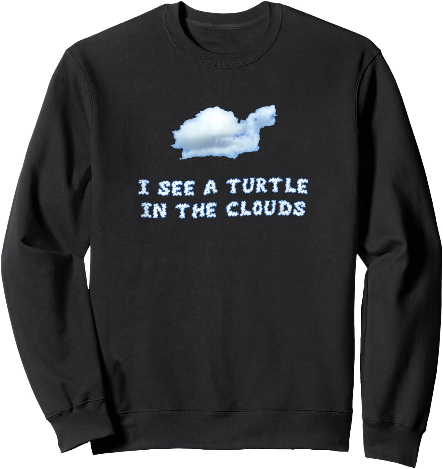 I See a Turtle in the Clouds Sweatshirt - Sweatshirt | Black