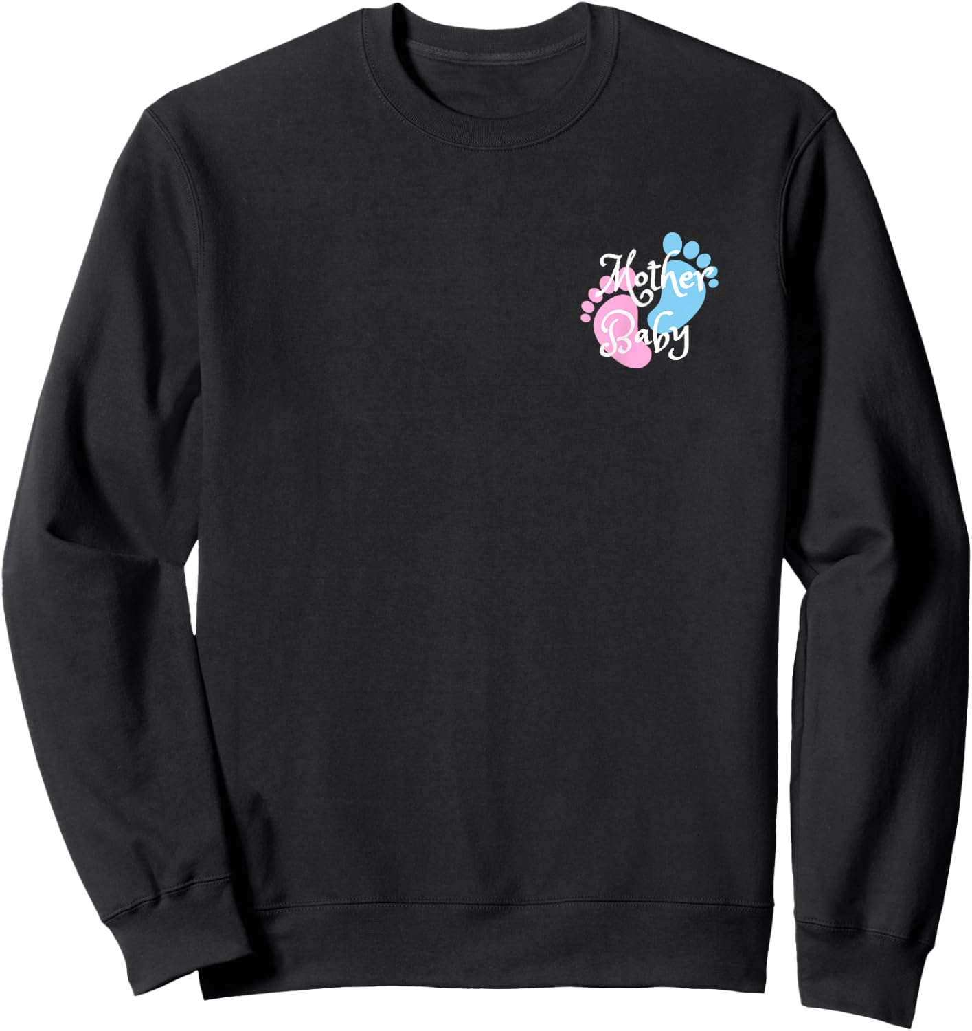 Stork Carrying Baby Postpartum (Mother-Baby) Nurses Sweatshirt - Sweatshirt | Black