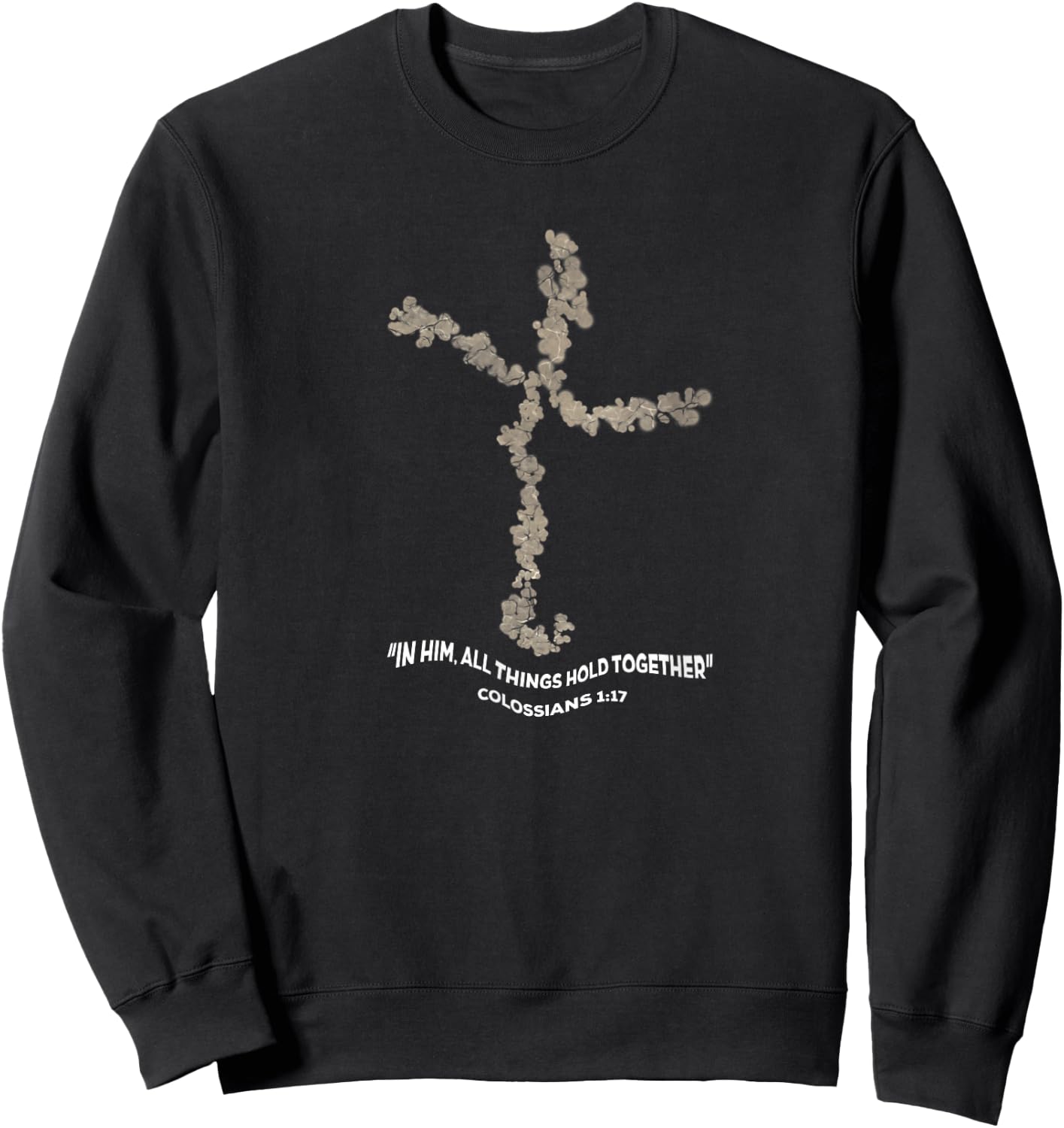 Laminin Christian Jesus Cross Sweatshirt - Sweatshirt | Black
