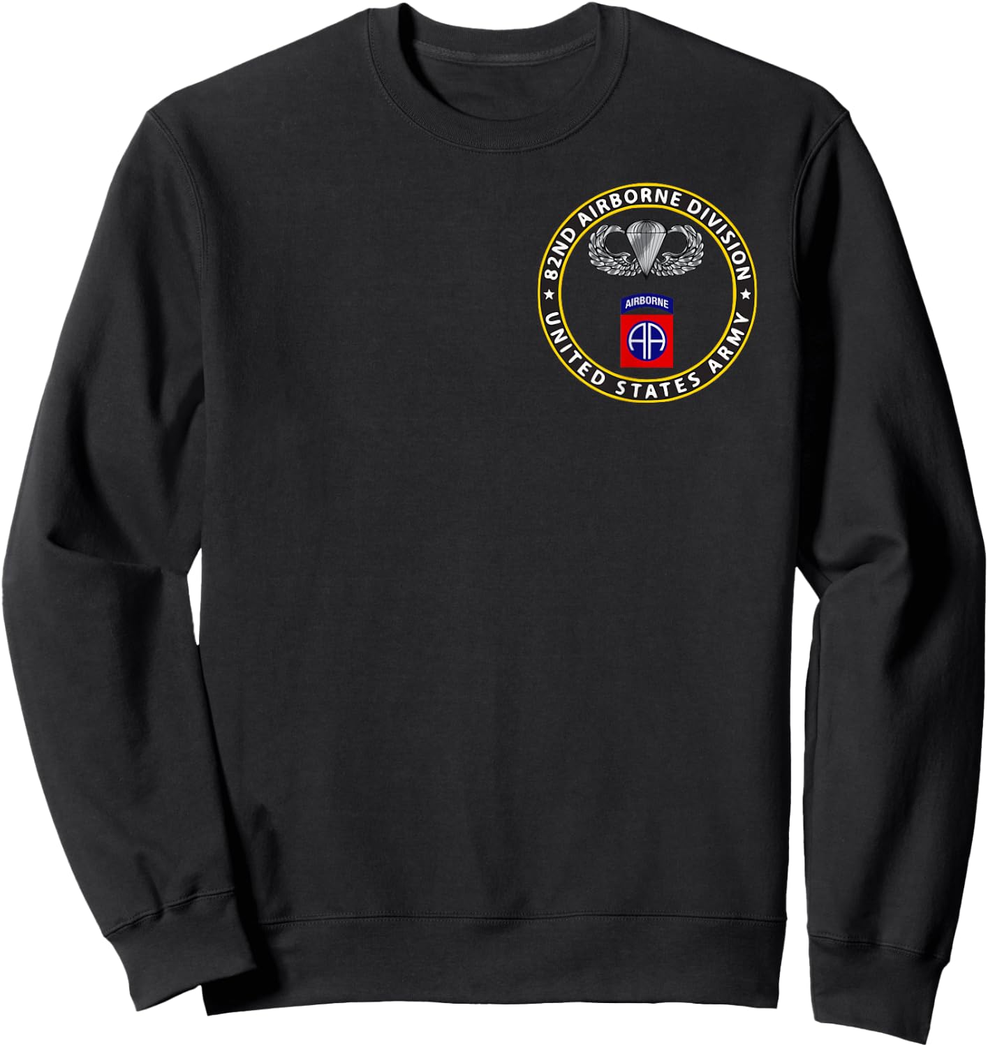 82nd Airborne Division - Parachutist Wings - Paratrooper Sweatshirt - Sweatshirt | Black