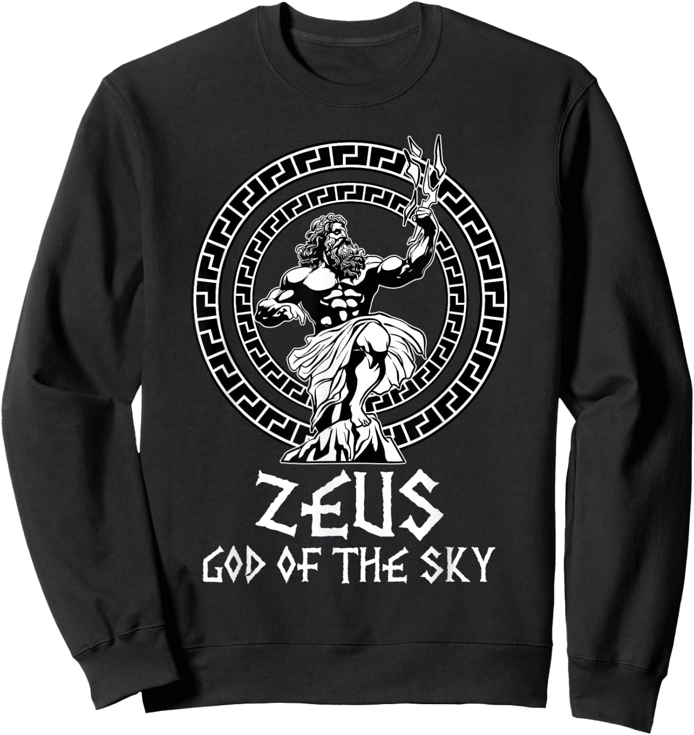 Greek Mythology Shirt Ancient Greece History Lovers of Zeus Sweatshirt - Sweatshirt | Black