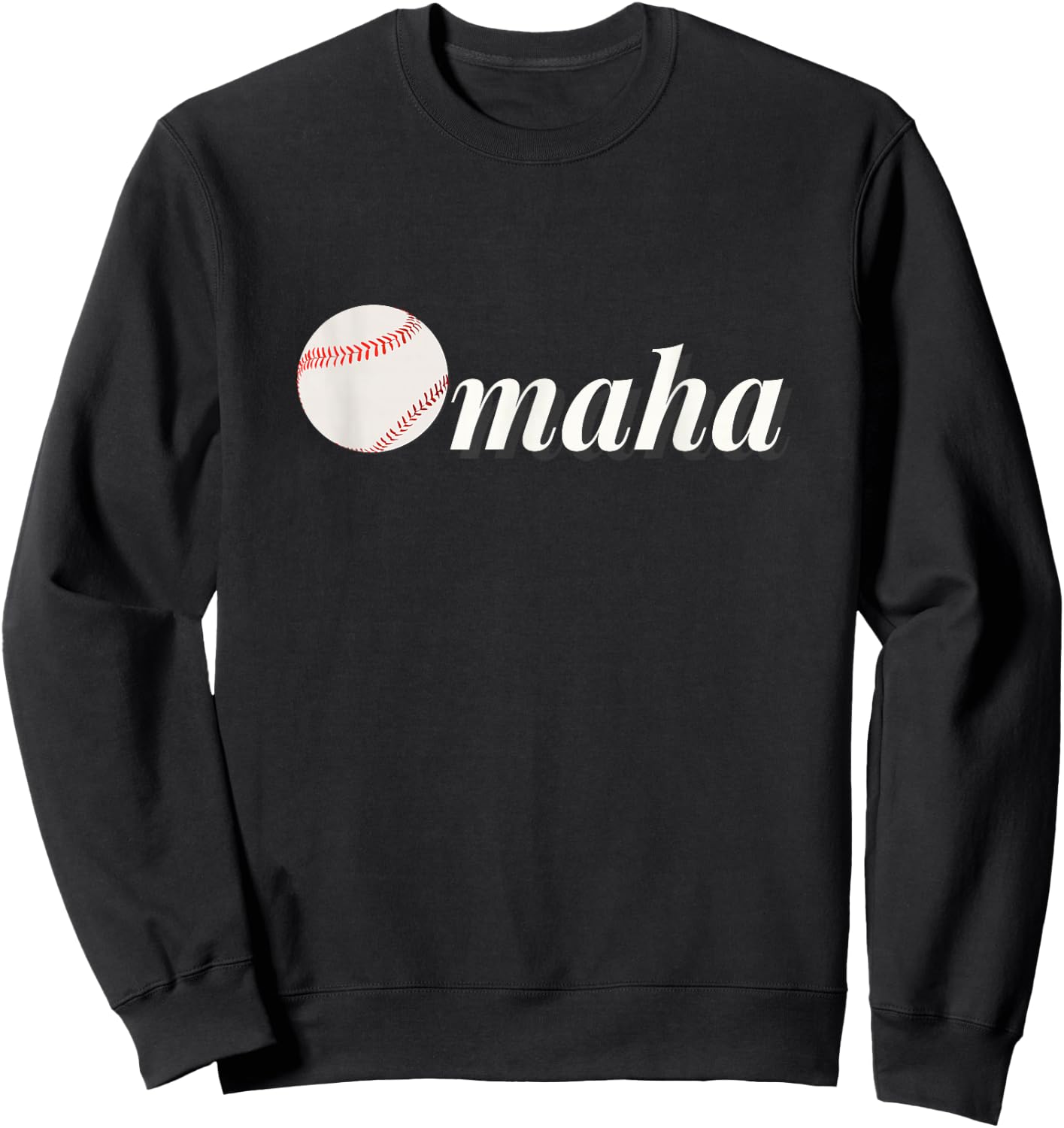 Omaha Baseball College Baseball Fans Sweatshirt - Sweatshirt | Black