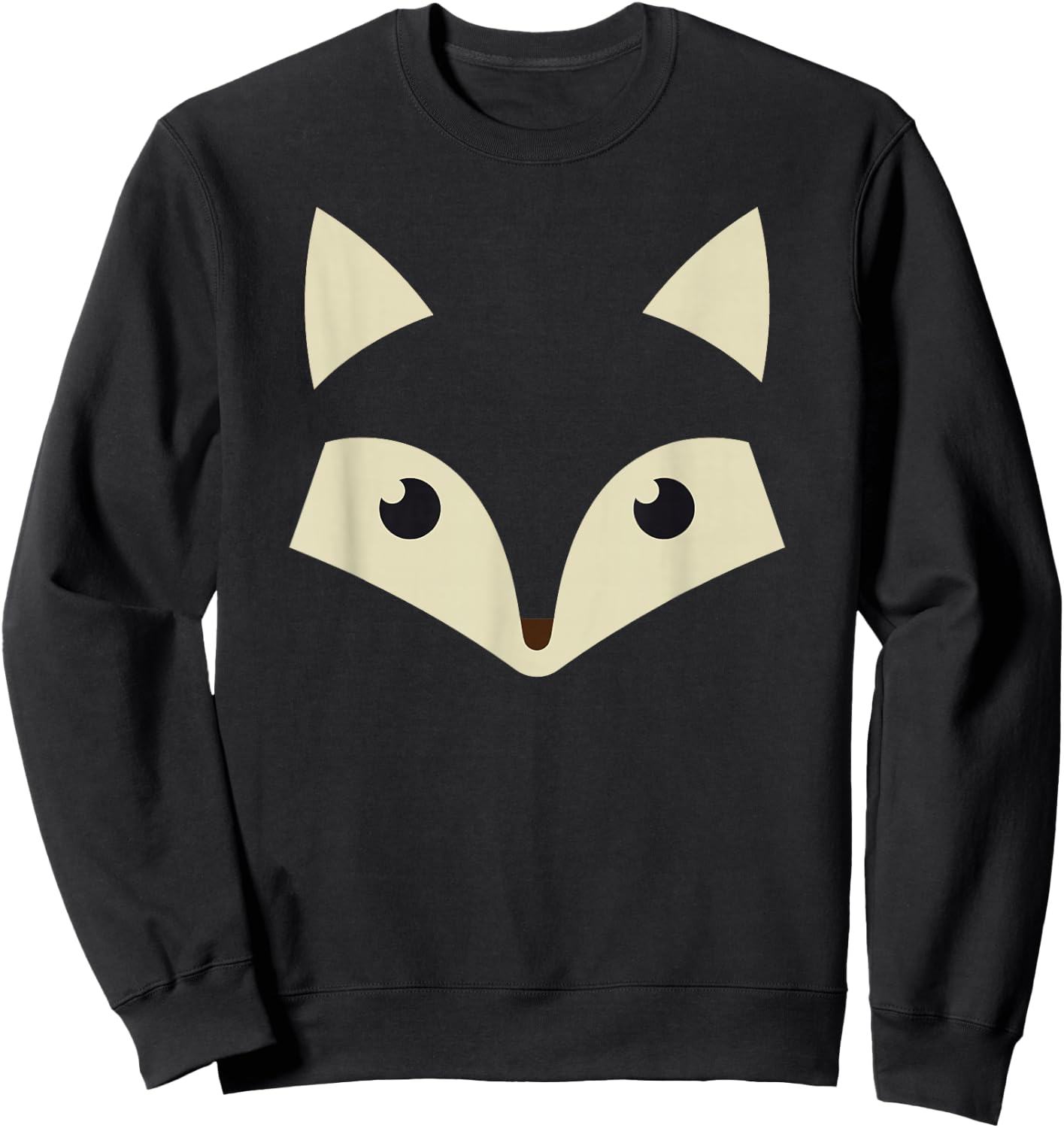 Cute Fox Face Awesome Halloween Costume Gift Shirt Sweatshirt - Sweatshirt | Black