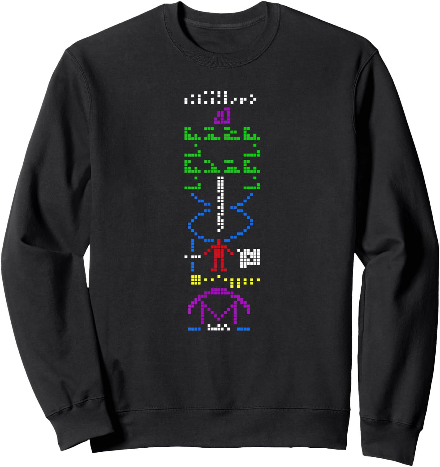 Arecibo Message Space Exploration Sweatshirt - Sweatshirt | Black