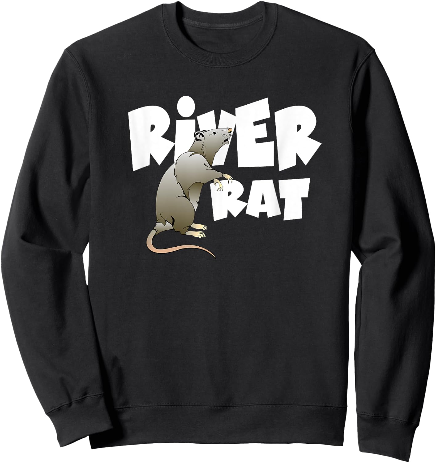 River Rafting Tubbing River Rat Sweatshirt - Sweatshirt | Black