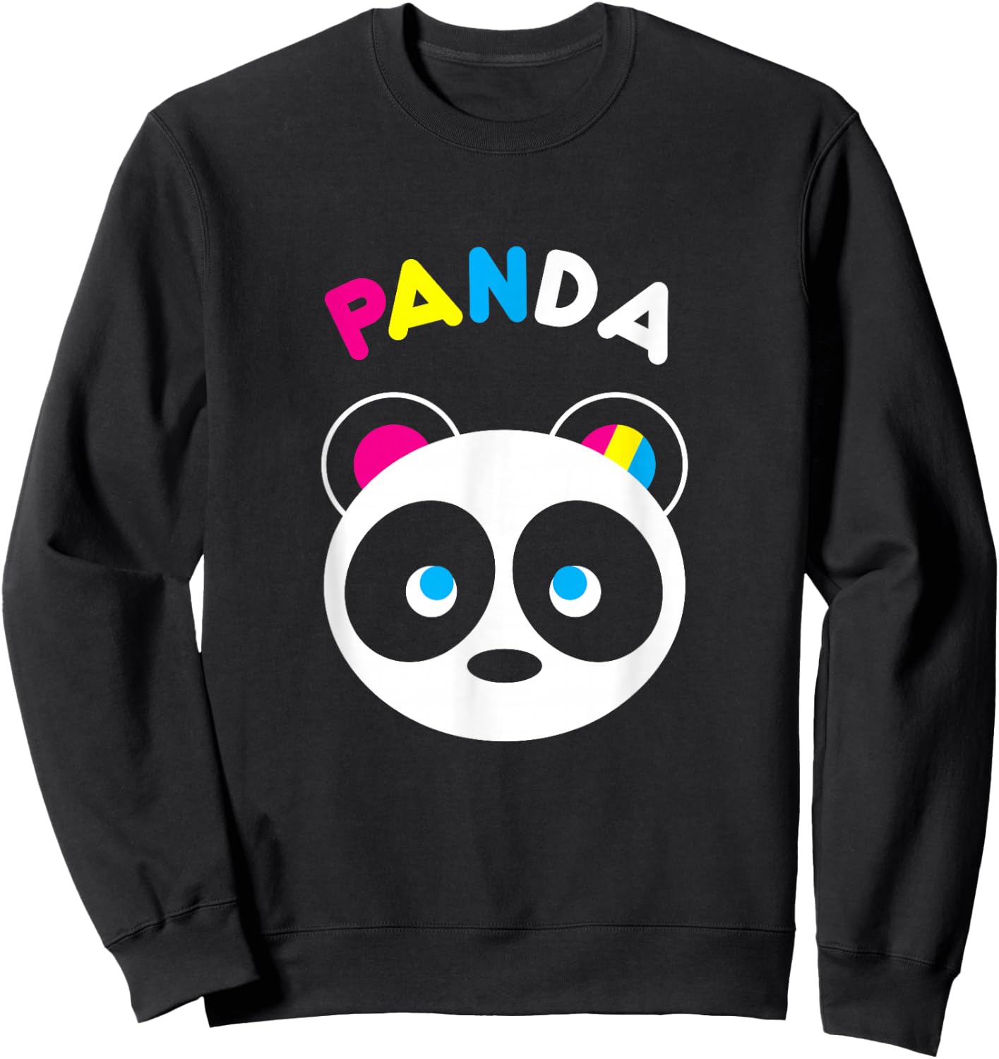 Funny Panda Shirt, LGBTQ Pansexual Pride Gift Sweatshirt - Sweatshirt | Black