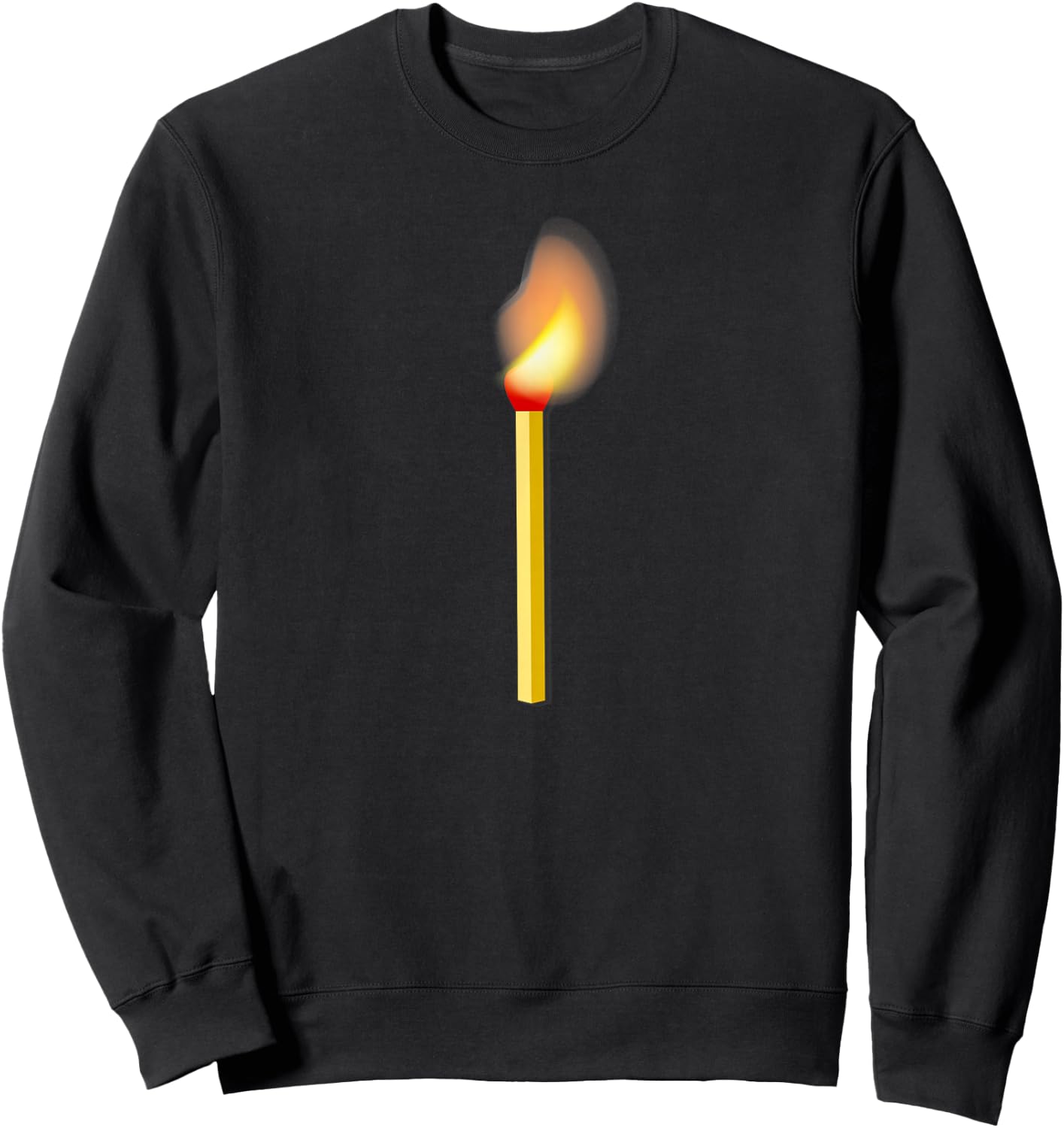 Struck match burning fire Sweatshirt - Sweatshirt | Black