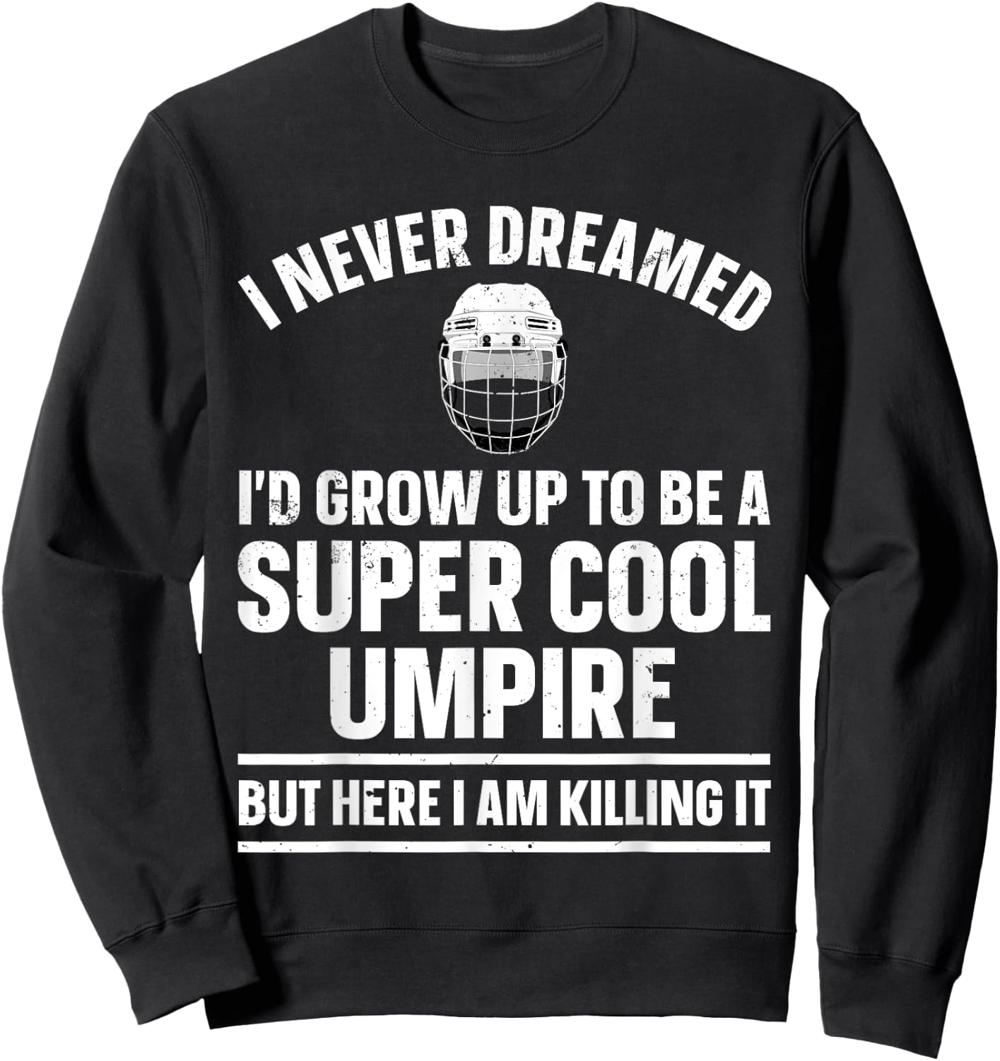 Cool Umpire Design Women Kids Sports Referee Umpire Sweatshirt - Sweatshirt | Black