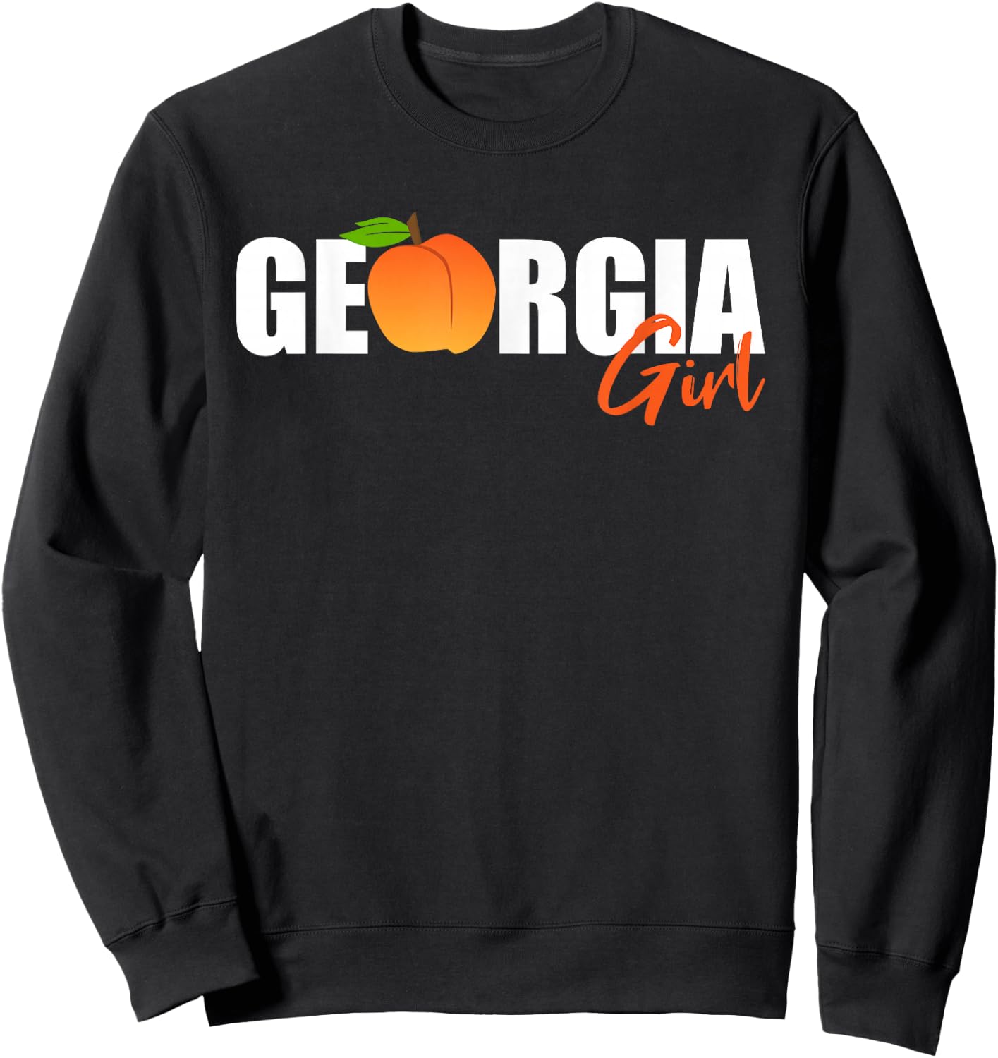 Georgia Girl-Georgia Peach-State Of Georgia Sweatshirt - Sweatshirt | Black
