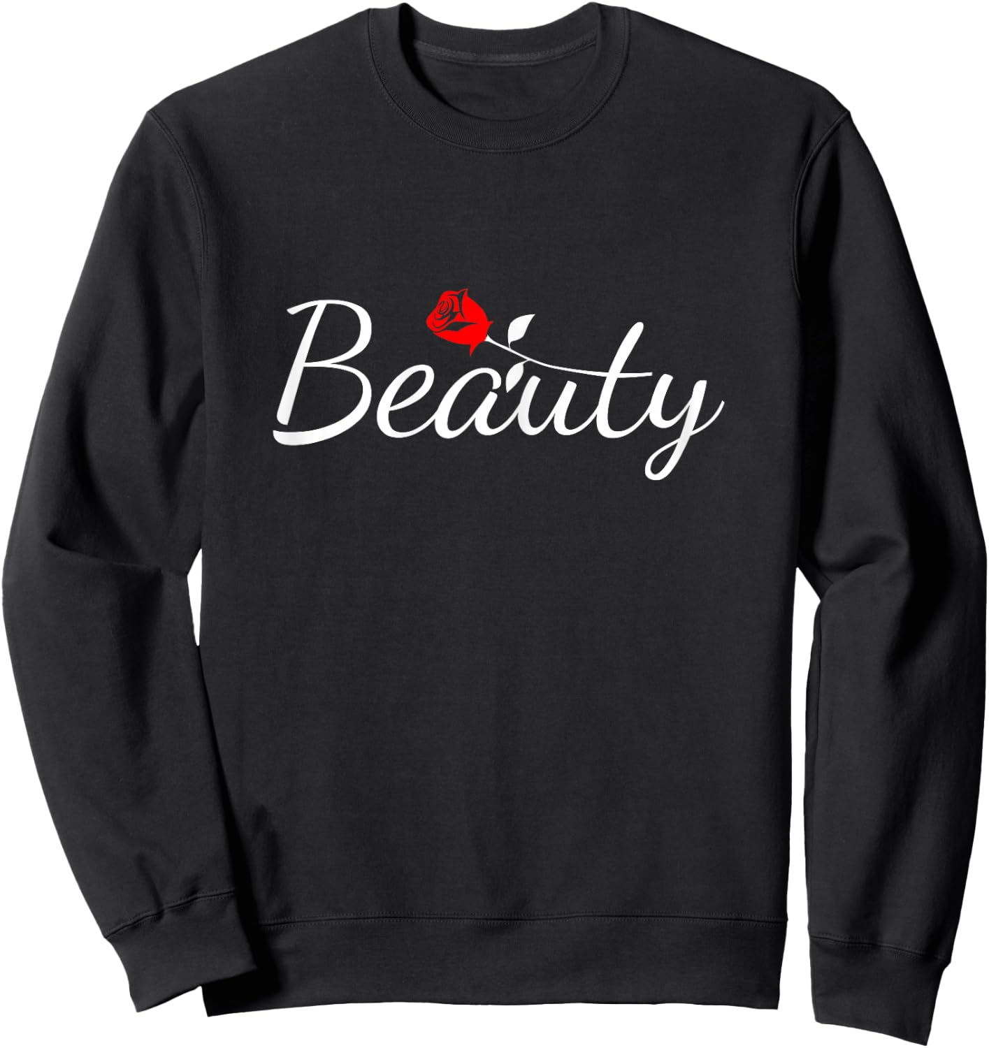 Her Beauty and His Beast Matching Couples Sweatshirt - Sweatshirt | Black