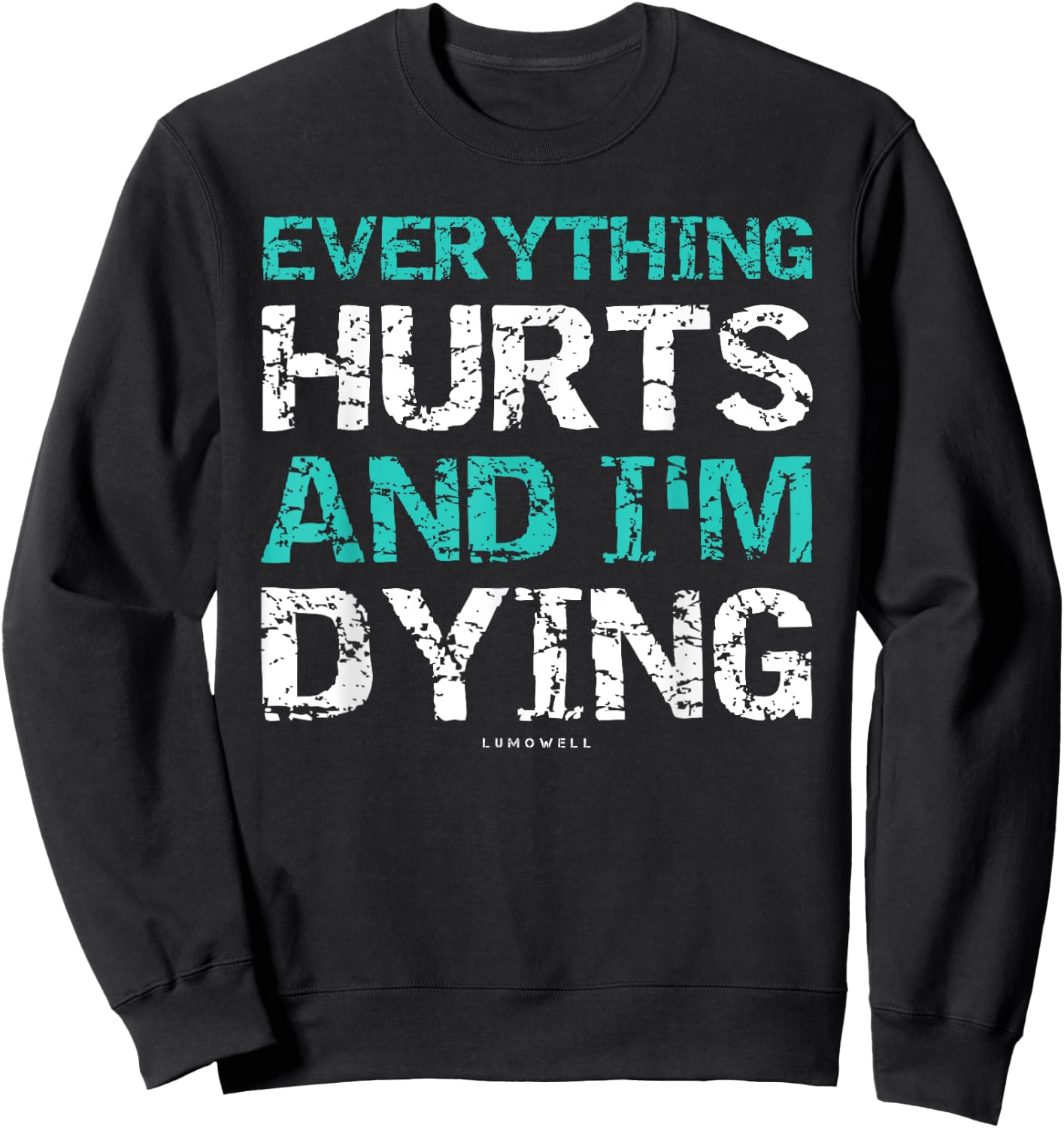 Funny Workout Shirts: Everything Hurts And I'm Dying Sweatshirt - Sweatshirt | Black