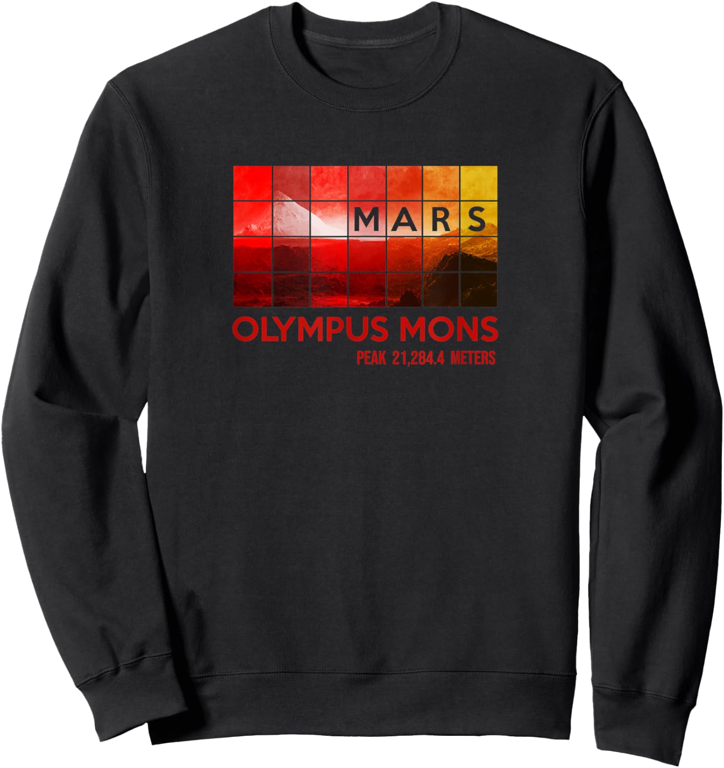 MARS Mission Olympus Mons Space Travel Astronomy Sweatshirt - Sweatshirt | Black