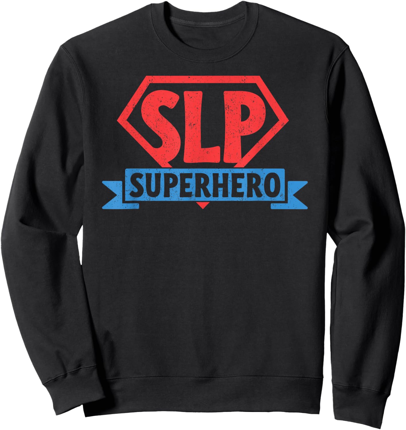 SLP Superhero Shirt SLPA Women Funny Speech Gift Sweatshirt - Sweatshirt | Black
