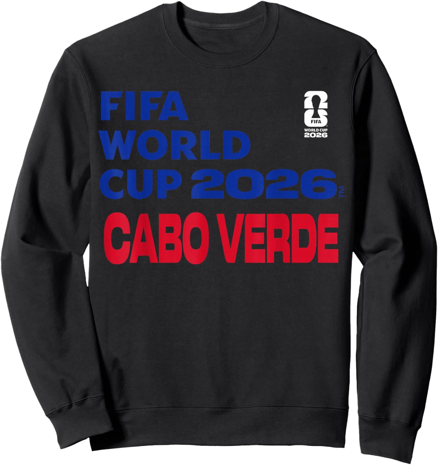 FIFA World CUP26 Cabo Verde Block Letters Sweatshirt - Sweatshirt | Black